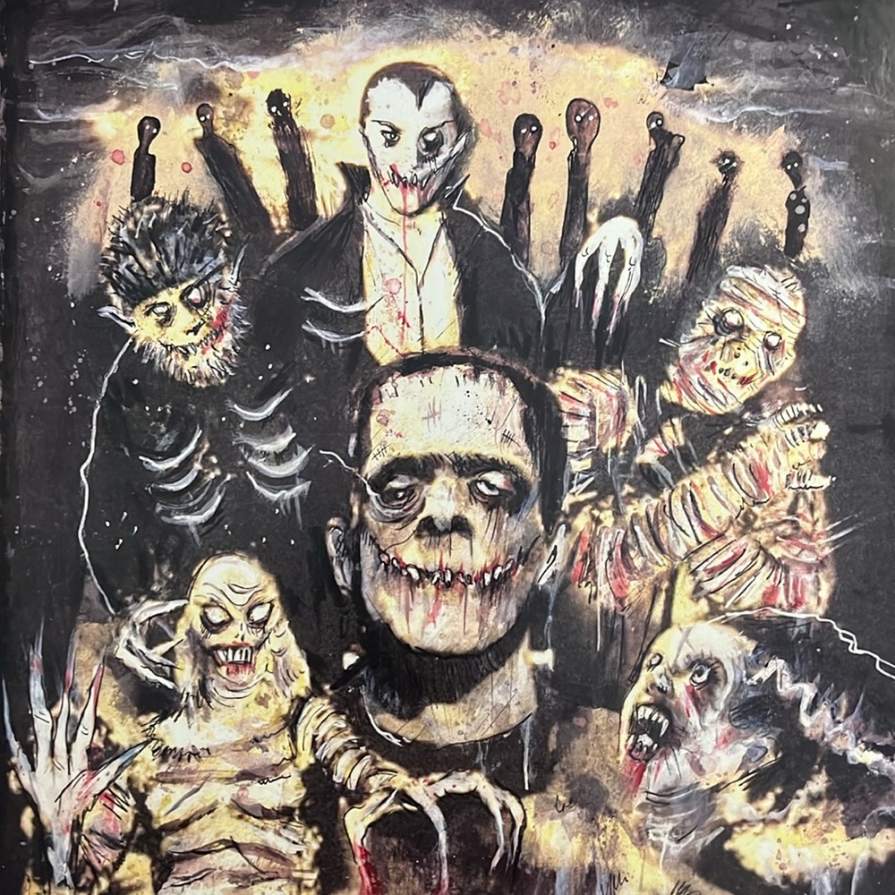Universal Monsters Art print 8 1/2 x 11